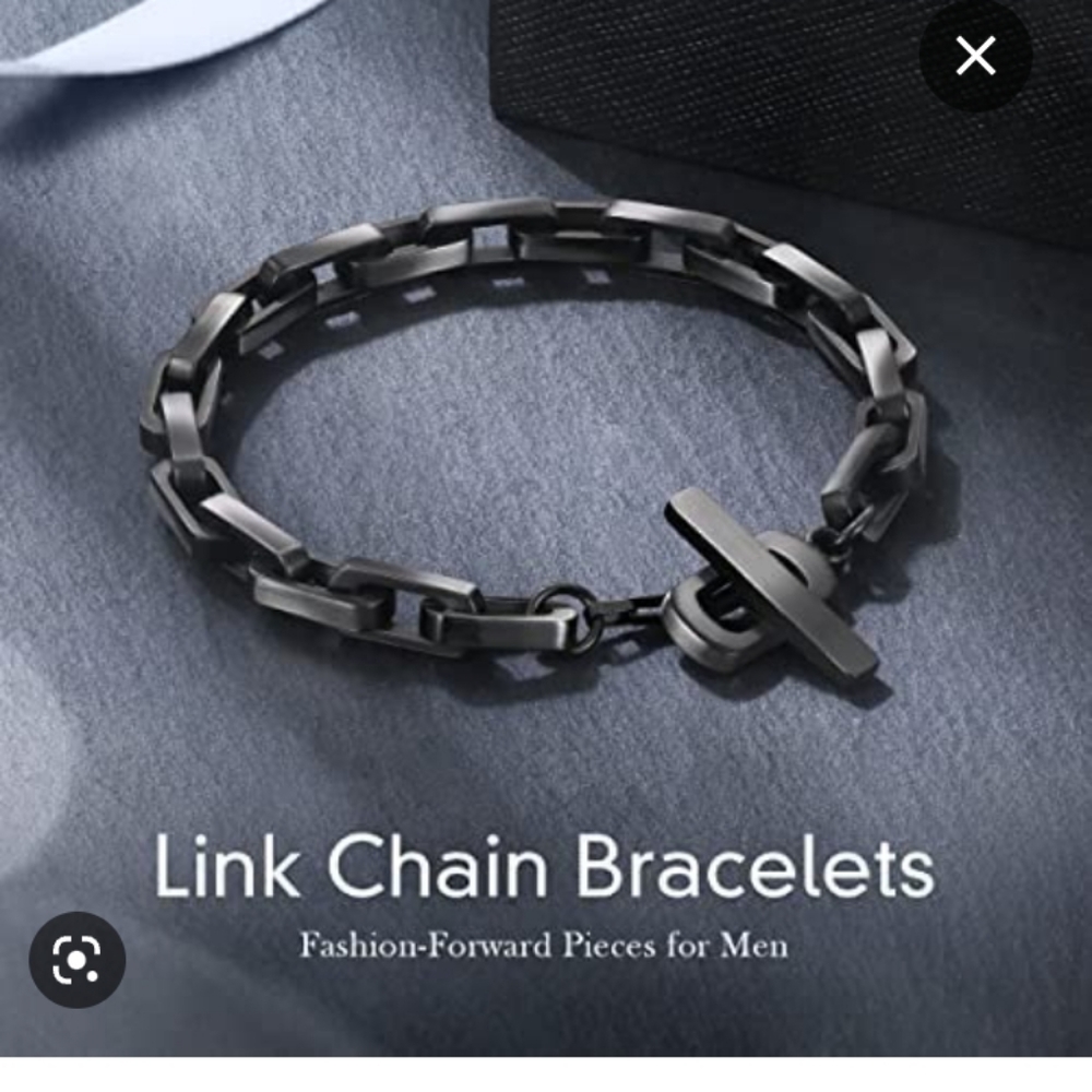 Etevon black stainless steel bike chain blaclets